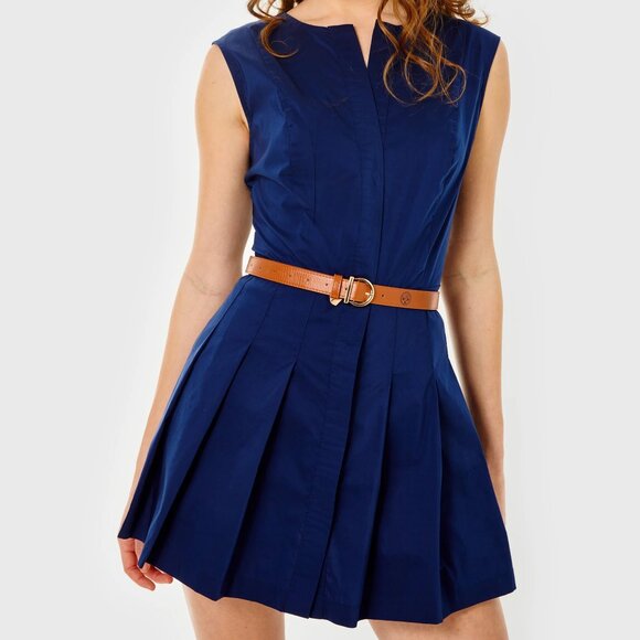 NWT Cartolina Hadley Belted Romper in Ocean Cavern Blue M